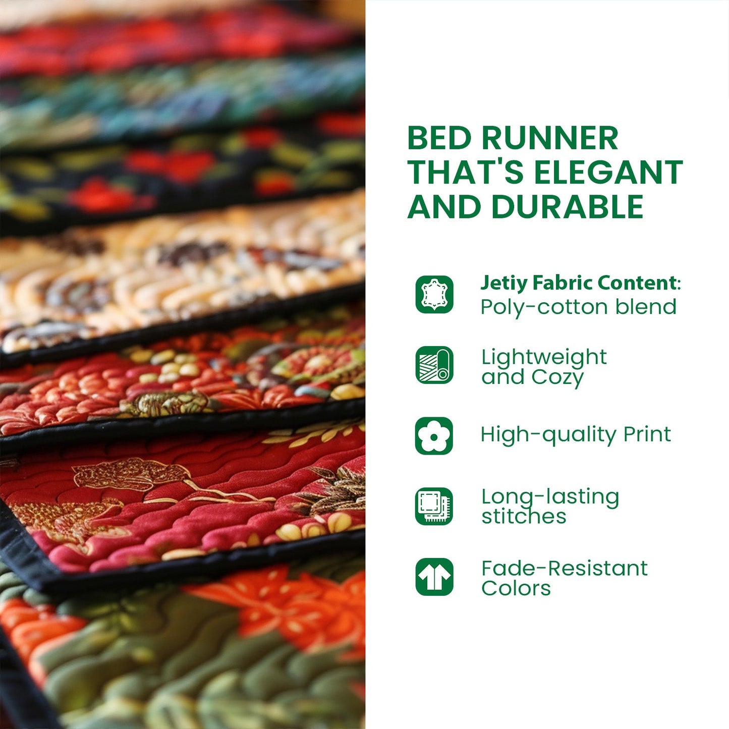 Haunted Dreams Quilted Bed Runner