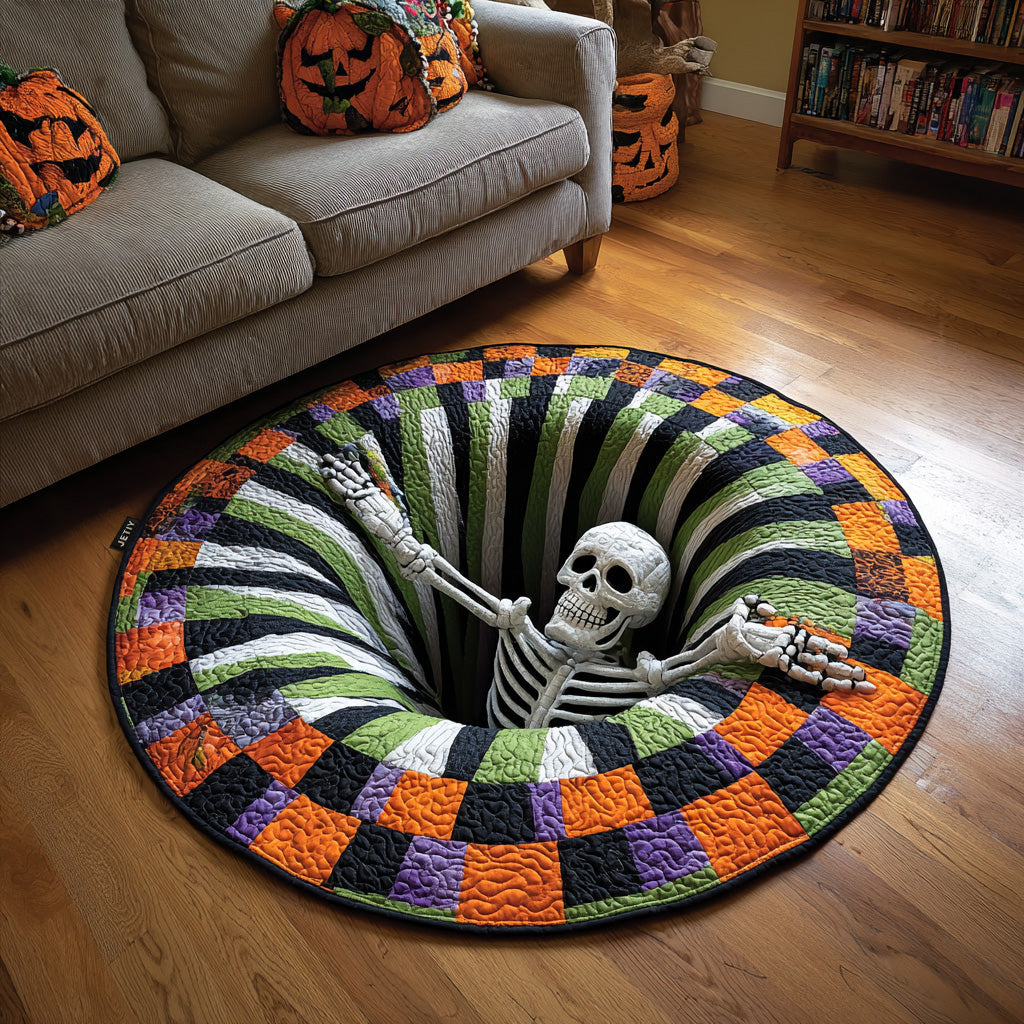 Halloween Quilted Round Mat