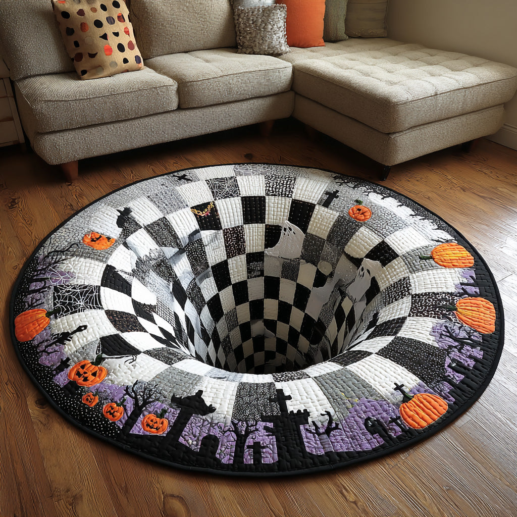 Halloween Quilted Round Mat
