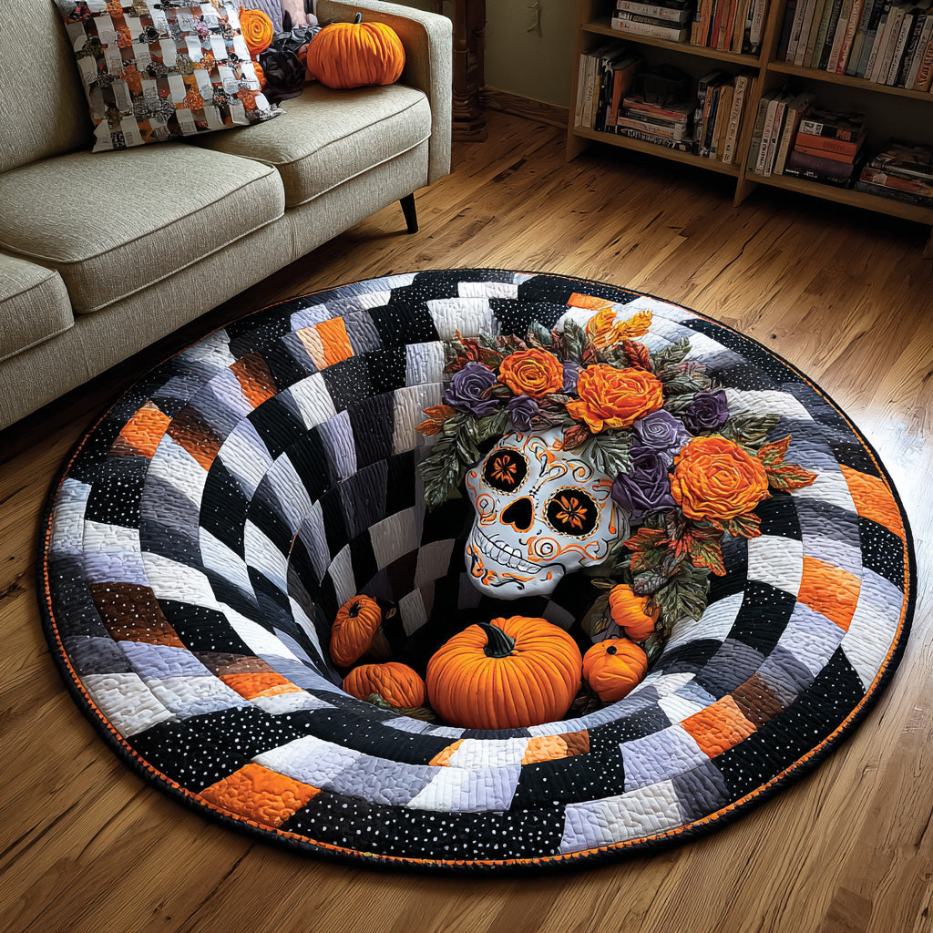 Halloween Quilted Round Mat