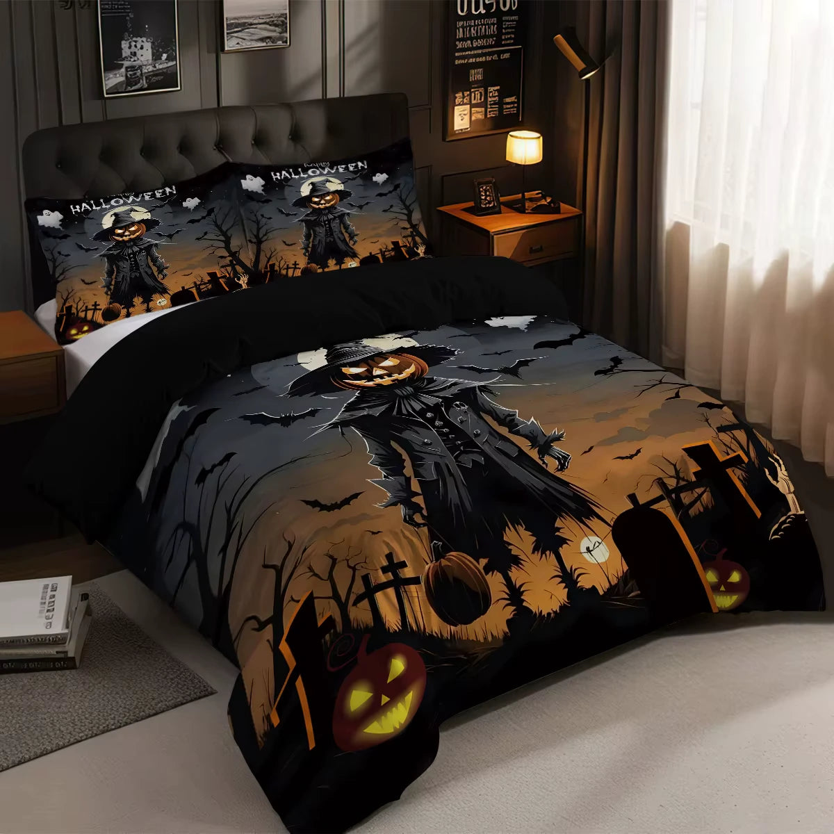 Halloween Pumpkin Printed Bedding
