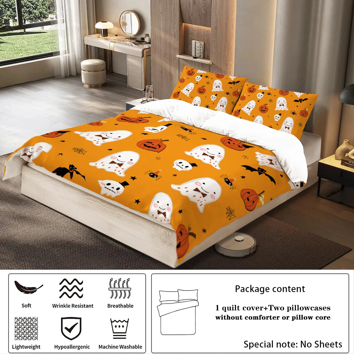 3-piece Halloween Bed Covers