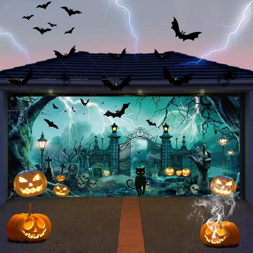 Halloween Garage Door Banner