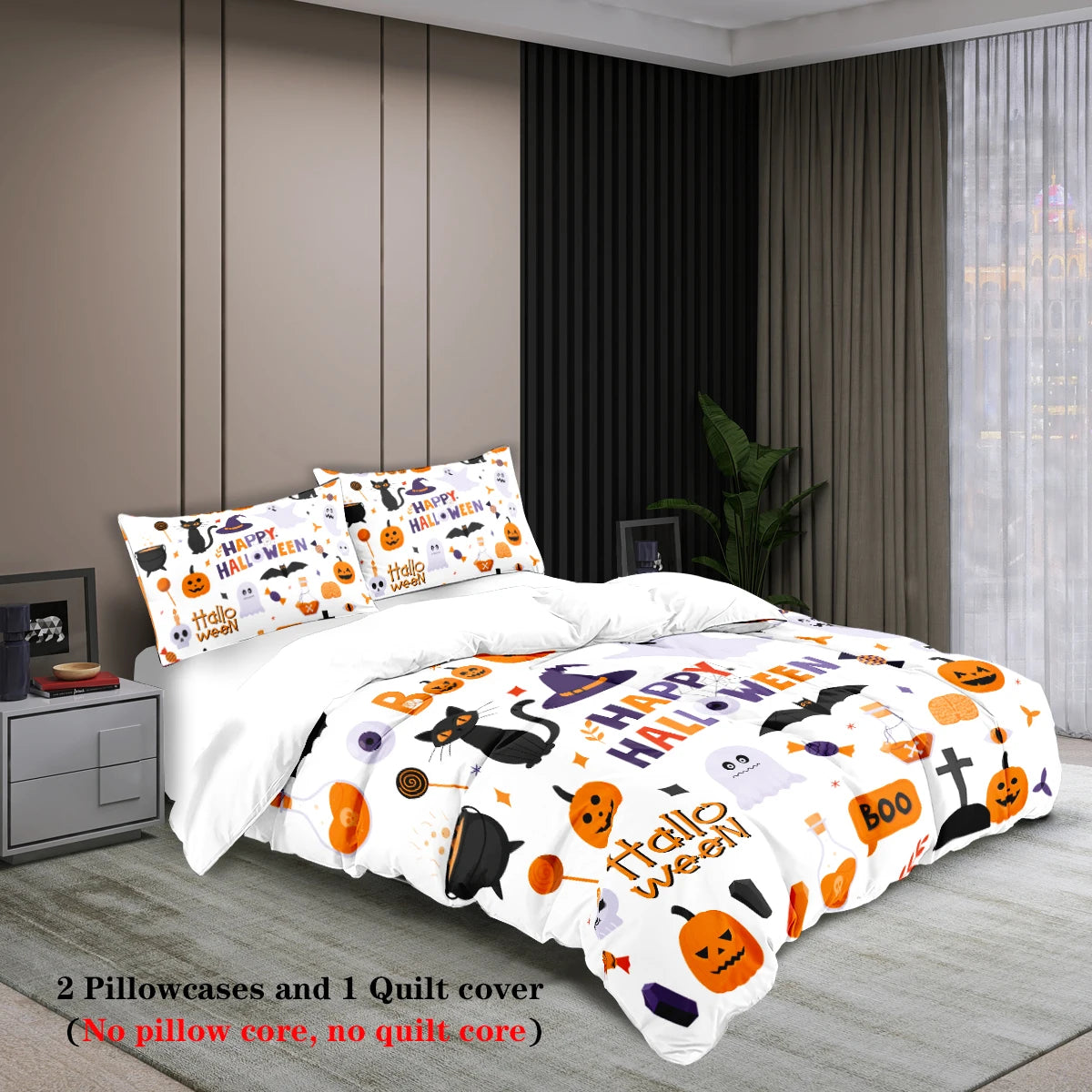 3-piece Halloween Bed Covers