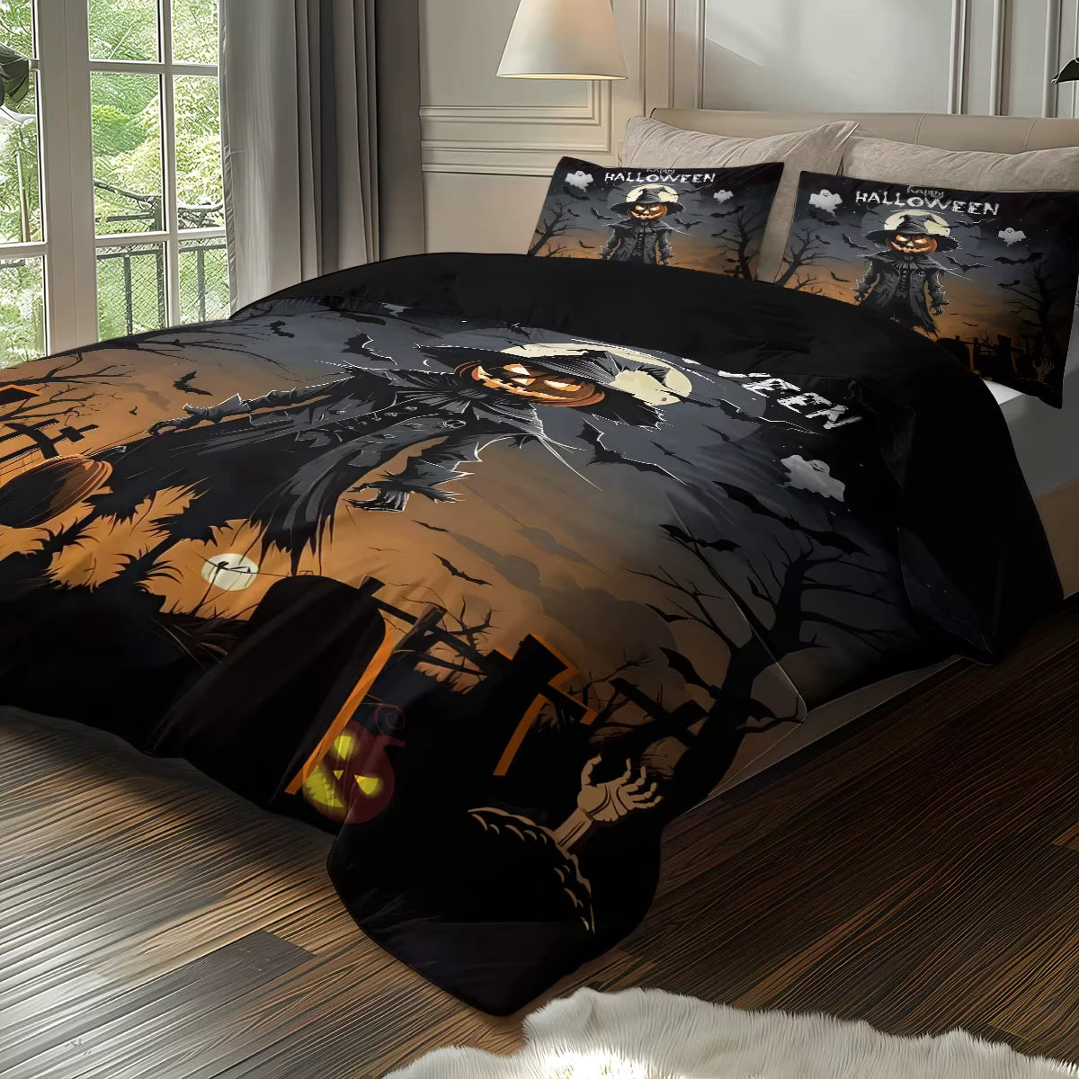 Halloween Pumpkin Printed Bedding
