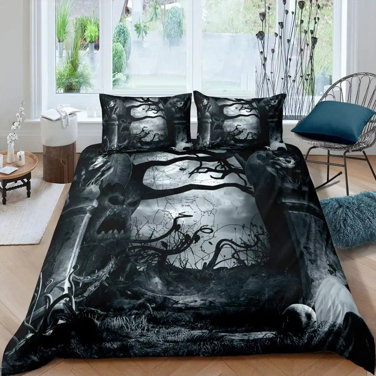 Halloween Skull Grave Bedding