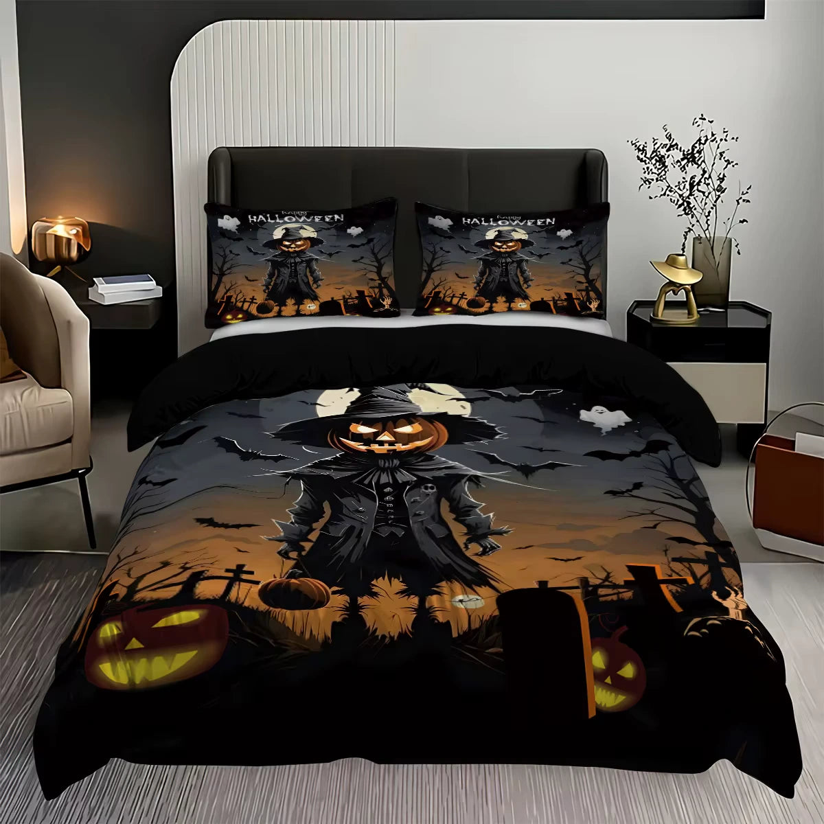 Halloween Pumpkin Printed Bedding