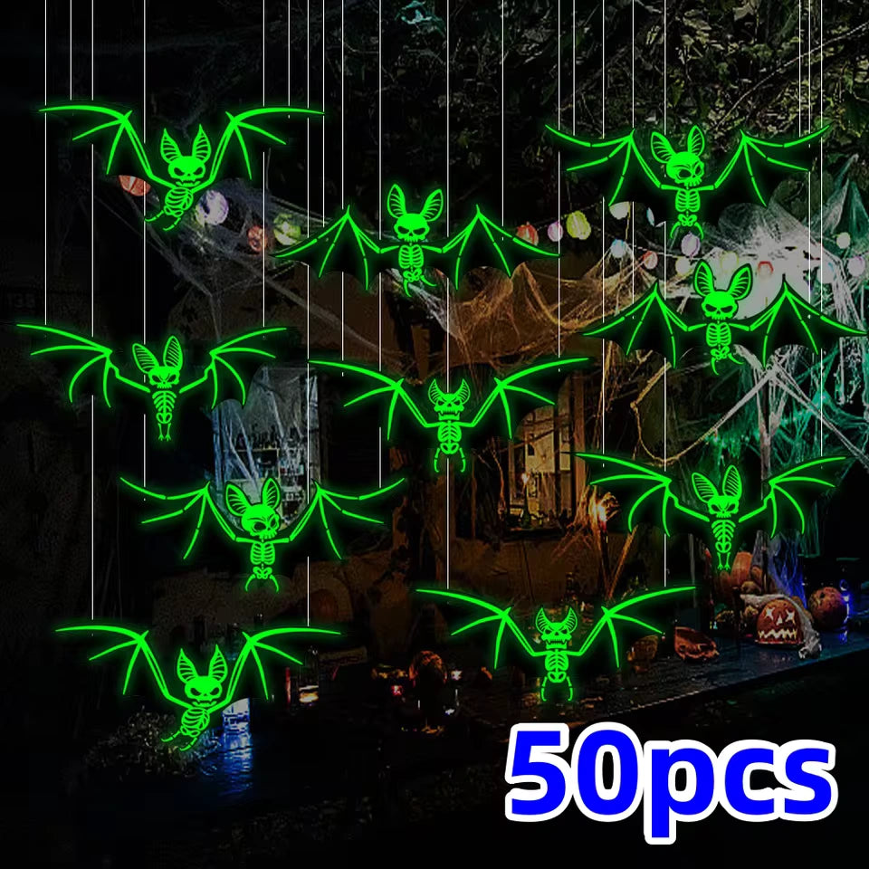 Halloween Hanging Glow-in-the-Dark Bats
