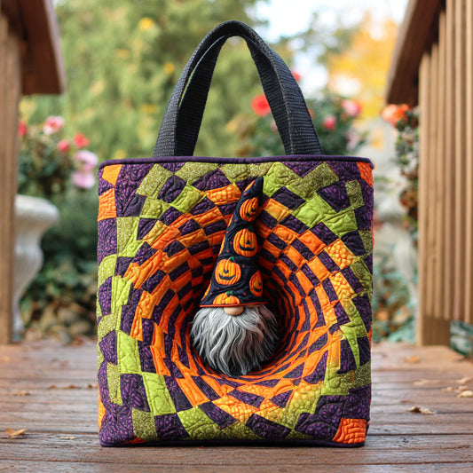 Spooky Gnome Quilted Tote Bag