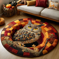 Spooky Owl Quilted Round Mat