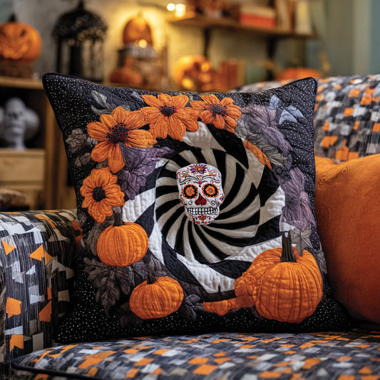 Spooky Swirl Quilted Pillow Case