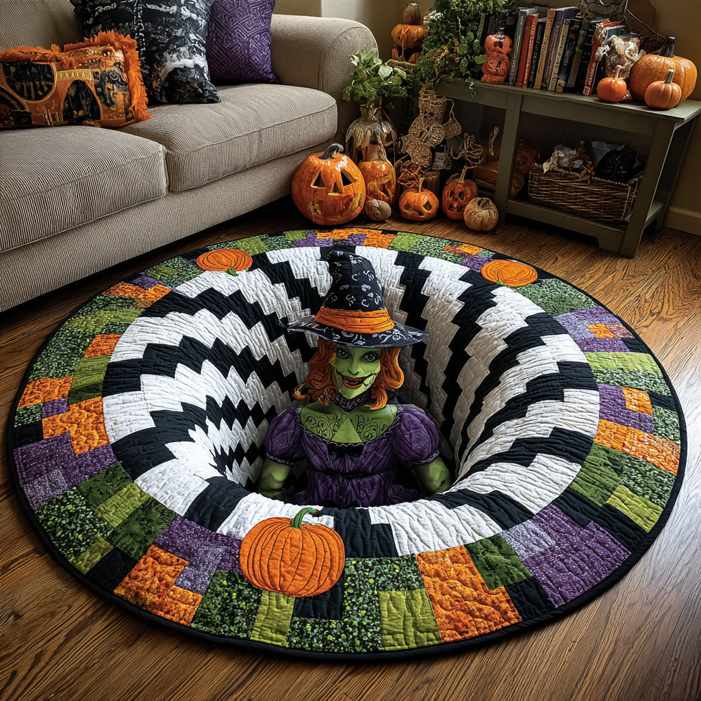 Halloween Quilted Round Mat