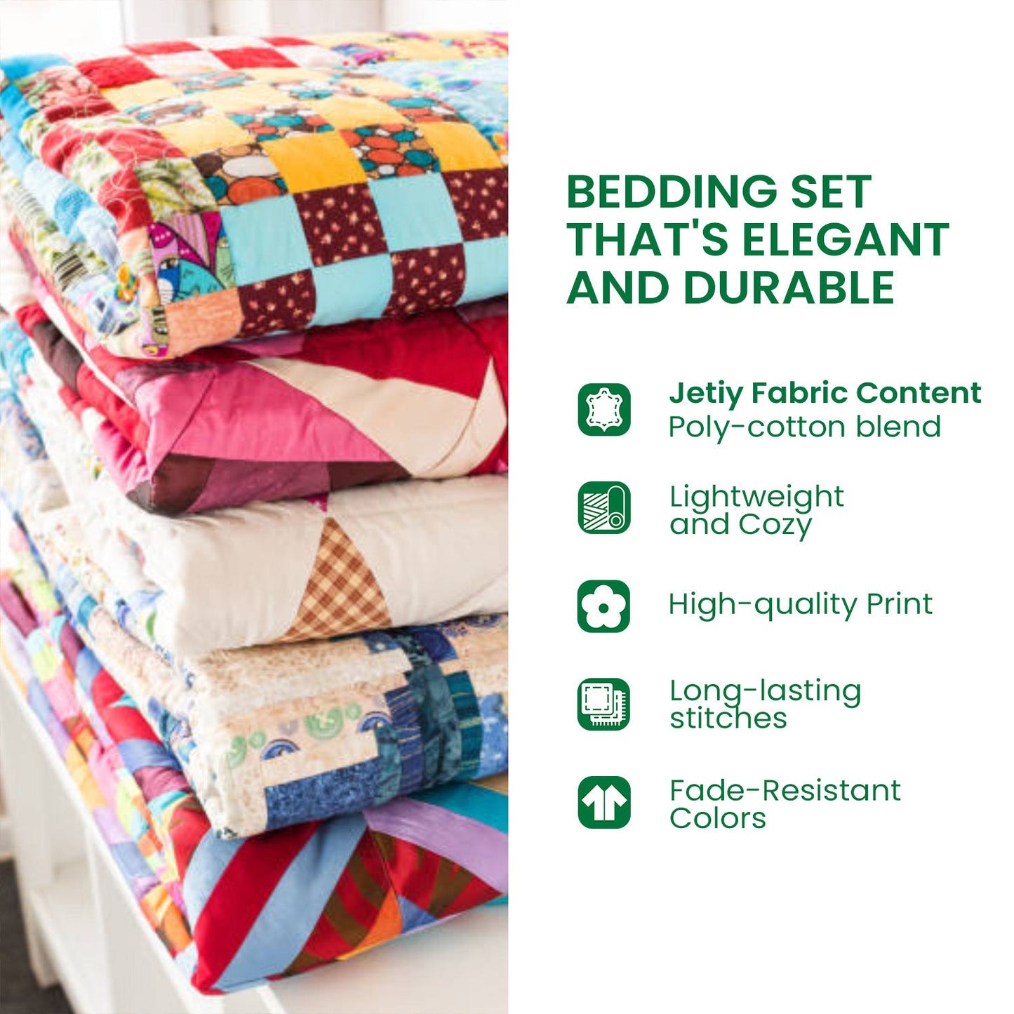 Spooky Bats 3-Piece Quilted Bedding Set
