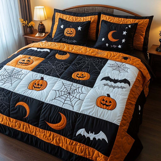 Halloween Night 3-Piece Quilted Bedding Set