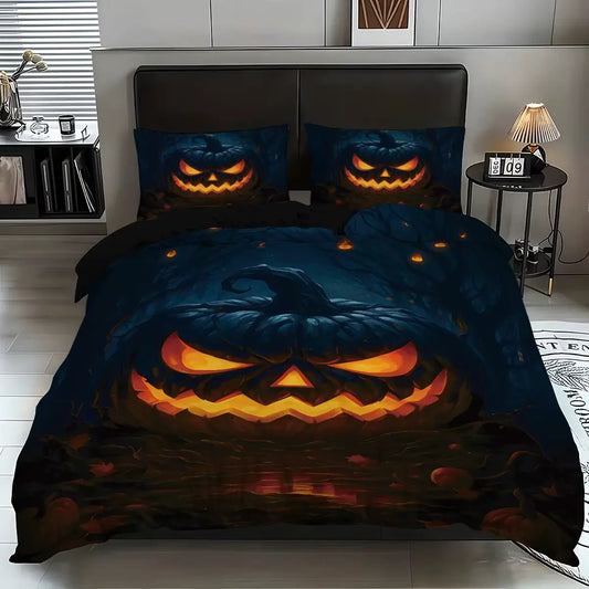 Evil Pumpkin Print Coreless Bedding