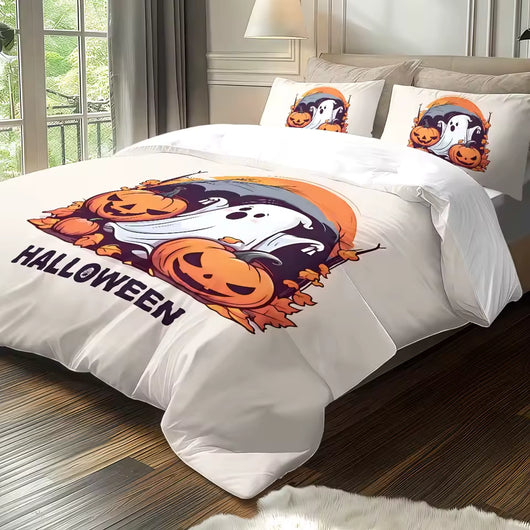 Halloween Cartoon Ghost Print Bedding