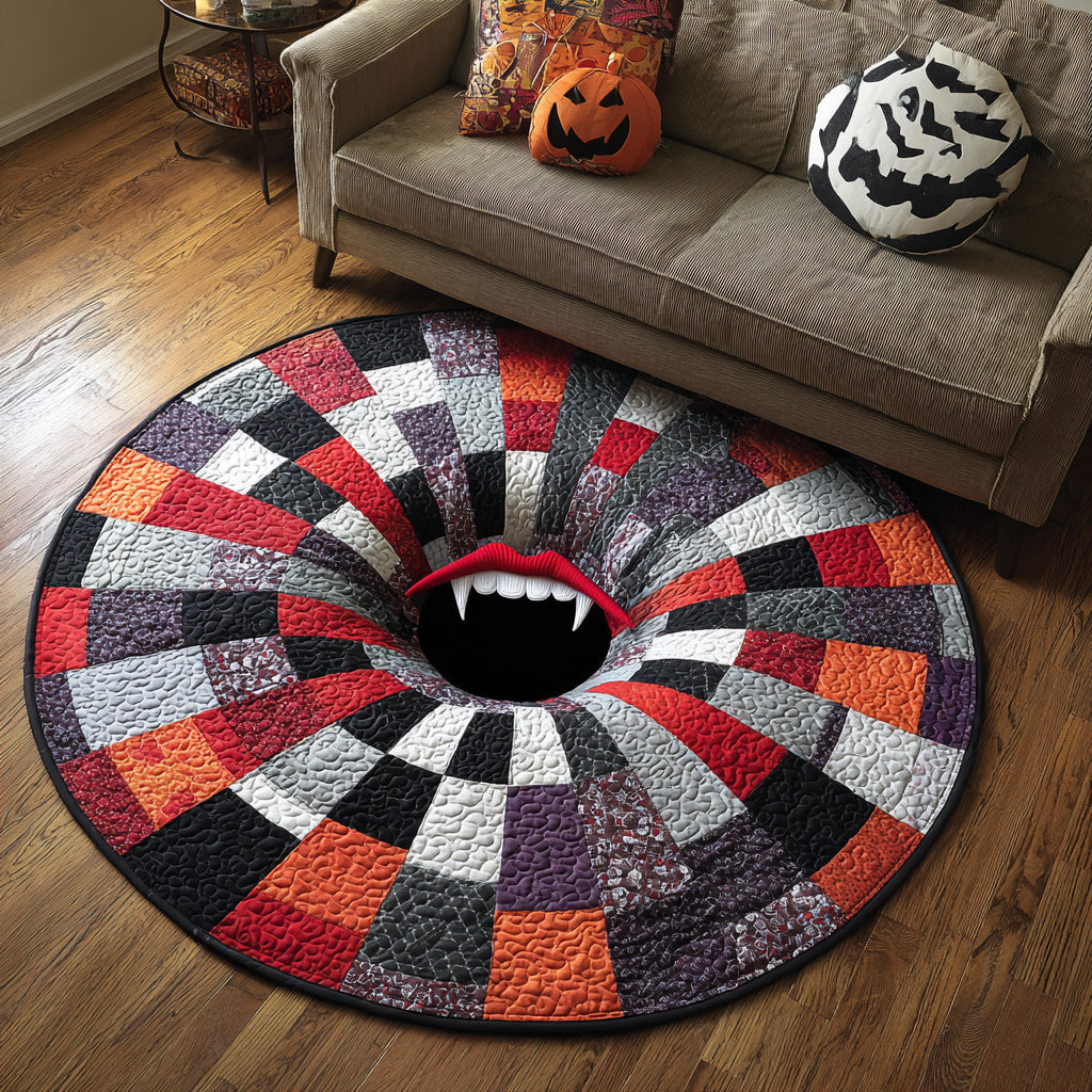 Halloween Quilted Round Mat